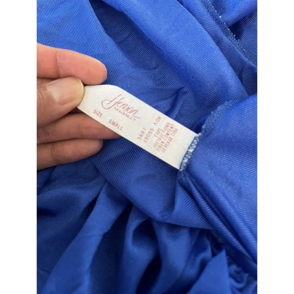 VINTAGE ~Henson Kickernick~ Blue Antron III Nylon Lace Nightgown Size Large S - Picture 7 of 8